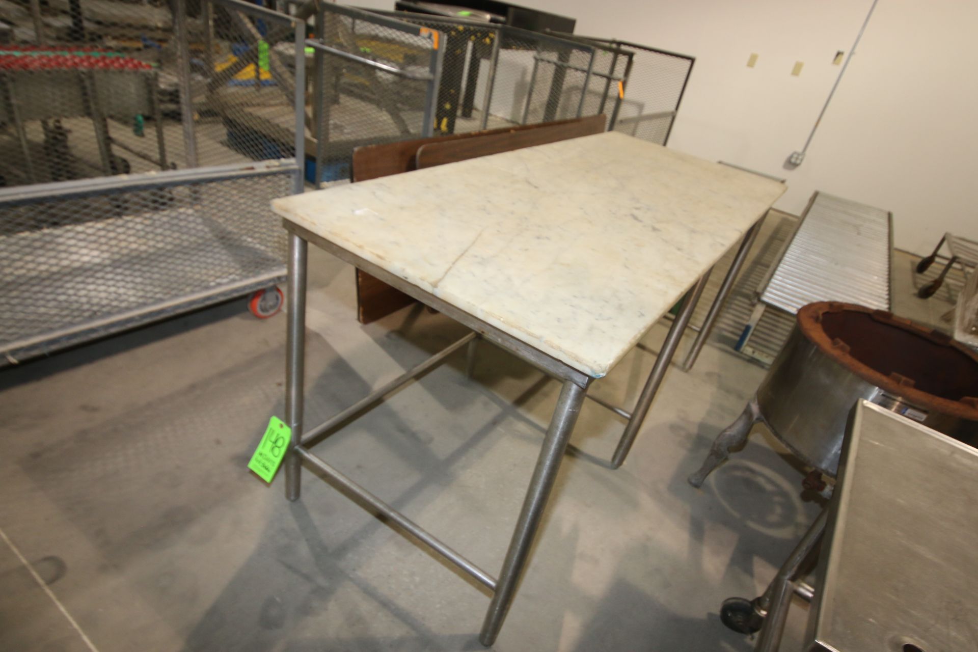 S/S Table with Cutting Board Table Top, Overall Dims.: Aprox. 72" L x 30" W x 36" H (LOCATED IN - Image 2 of 2