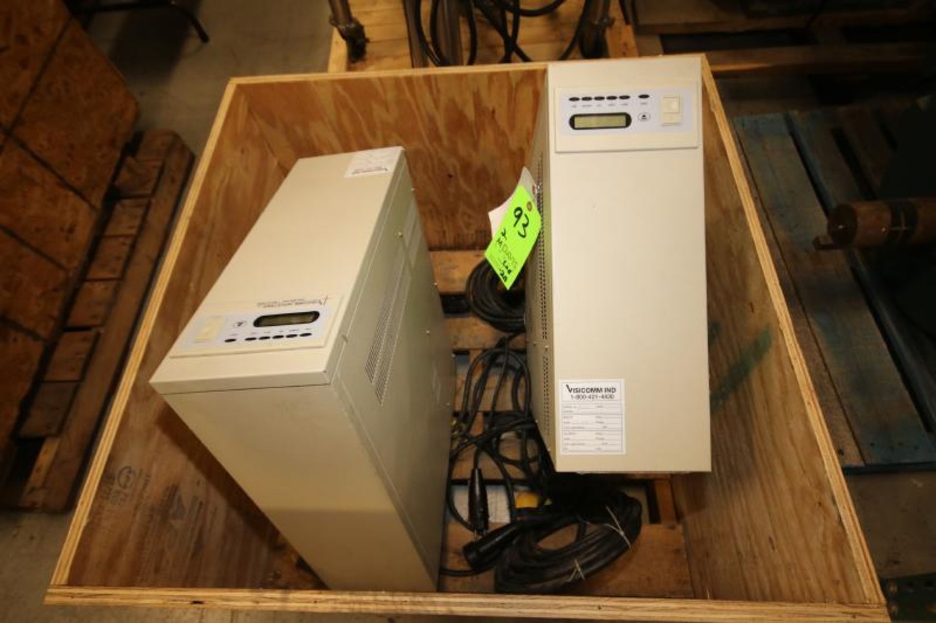 Lot of (2) Visicomm Industries Visicomm Frequency Converter, Model 3KSS6050 & 3KSS6050 / 5060, SN