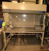 09 Labconco 6 ft L x 28" W x 81" H Lab Fume Hood, Cat. # 3950601, SN 090300796 B, Mounted on Table