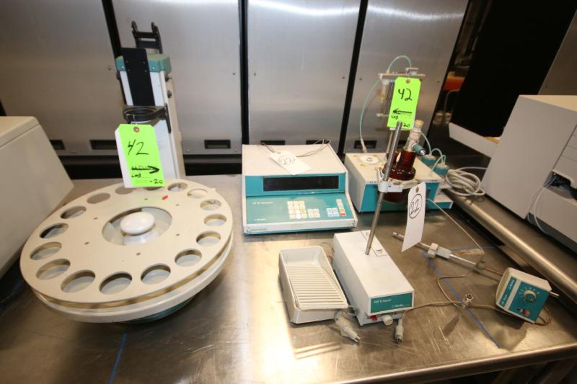 Assorted Brinkman Metrohom Lab Equipment Including 730 Sample Changer, 737 KF Coulometer, 832 KF