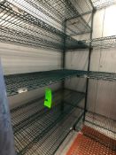 (2) Wire Racks, 84" H with 20" x 60" Shelves (Note: Located in Modular Freezer)