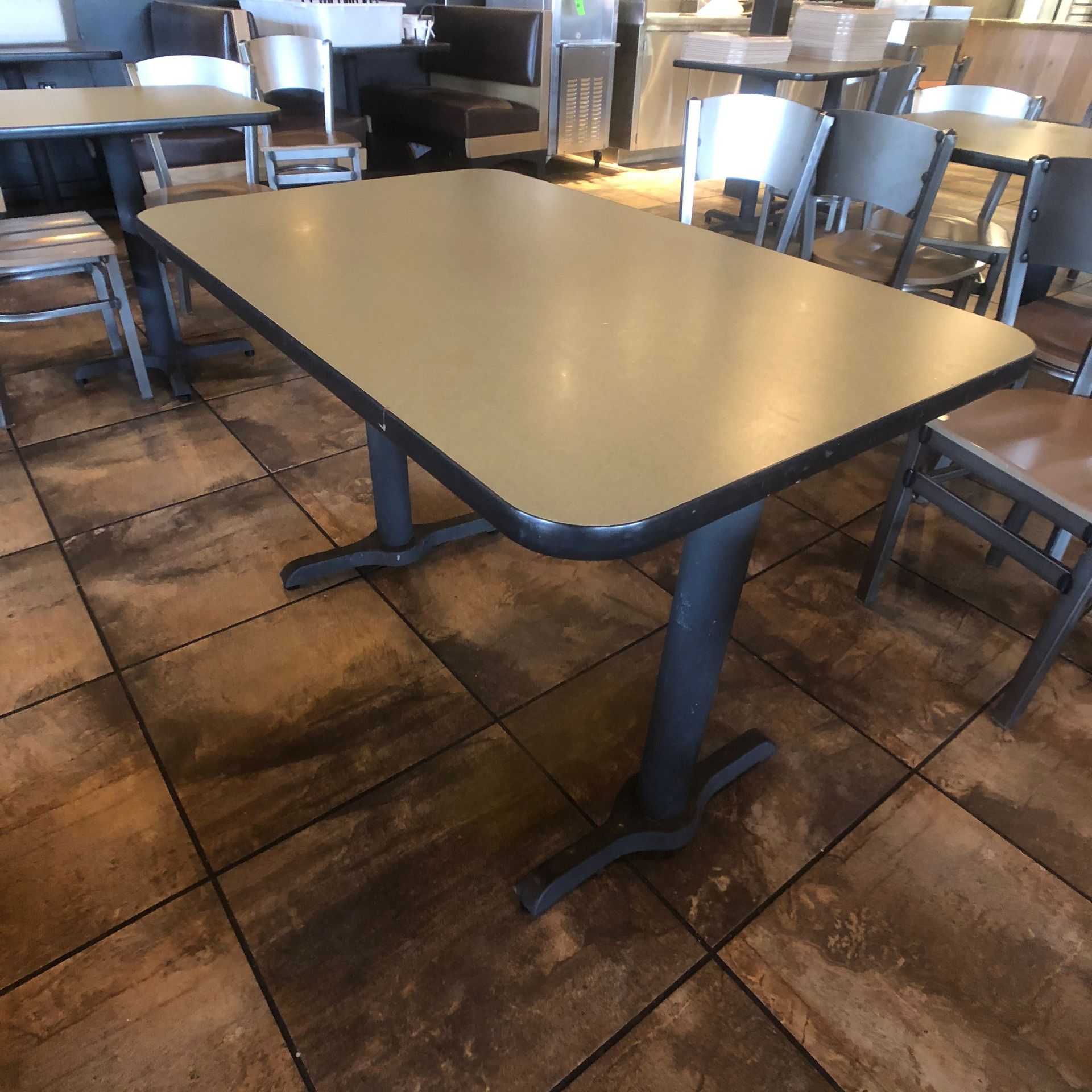 (6) 4-Person Tables with (24) Walsh Simmons Seating Chairs, Approx. 44" L x 28" W - Image 2 of 5
