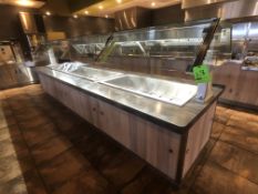 Randell Approx. 15' L x 4' W Refrigerated Buffet Table with Overhead Light, Work-Top Refrigerator