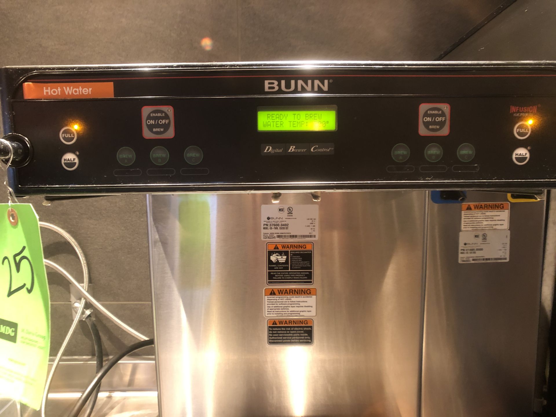 Bunn (2) Pot Coffee Maker, Model ICB-Twin, 120/208 SST, S/N ICBT022349 - Image 5 of 5