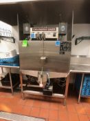 CMA Dishmachines Double Rack Straight Dishwasher, Model B-2, S/N 243128, Includes (10) Blue Dish