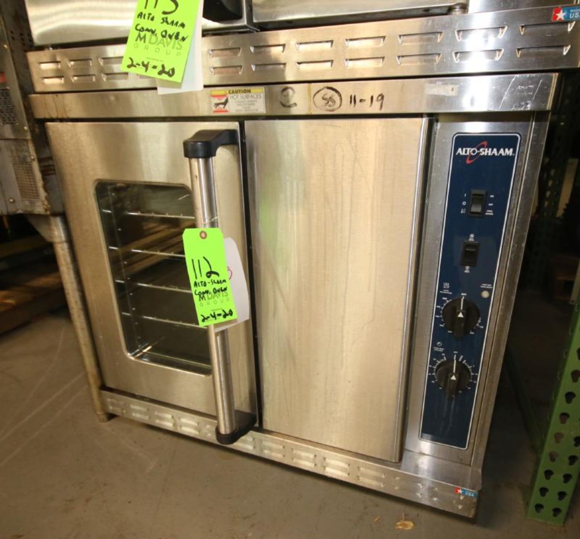 Alto-Shaam Full Size Electric Convection Oven, Model ASC-4E, SN 381810-000, 208V, 3 Phase,