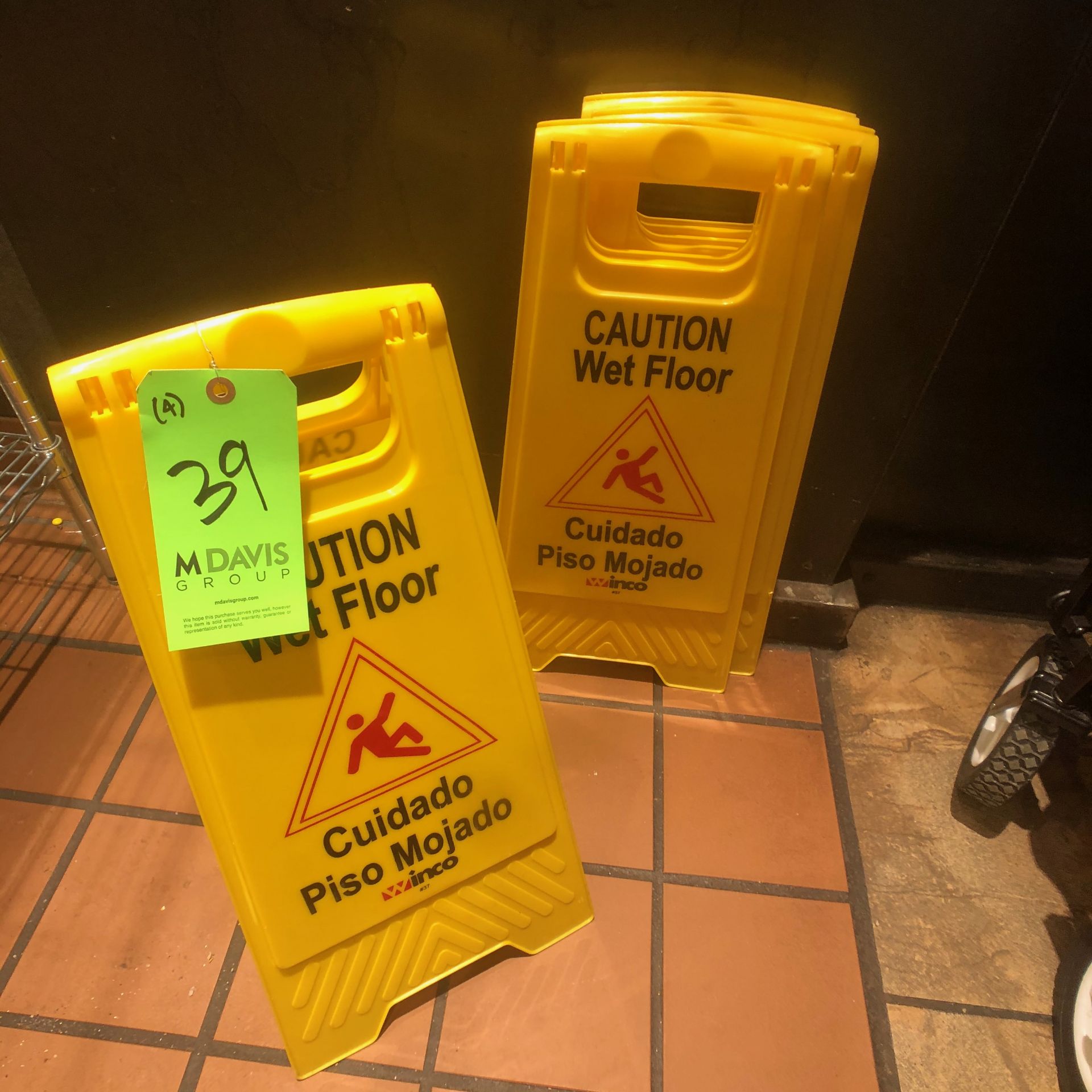 (4) Winco Yellow Caution Wet Floor Signs - Image 3 of 3