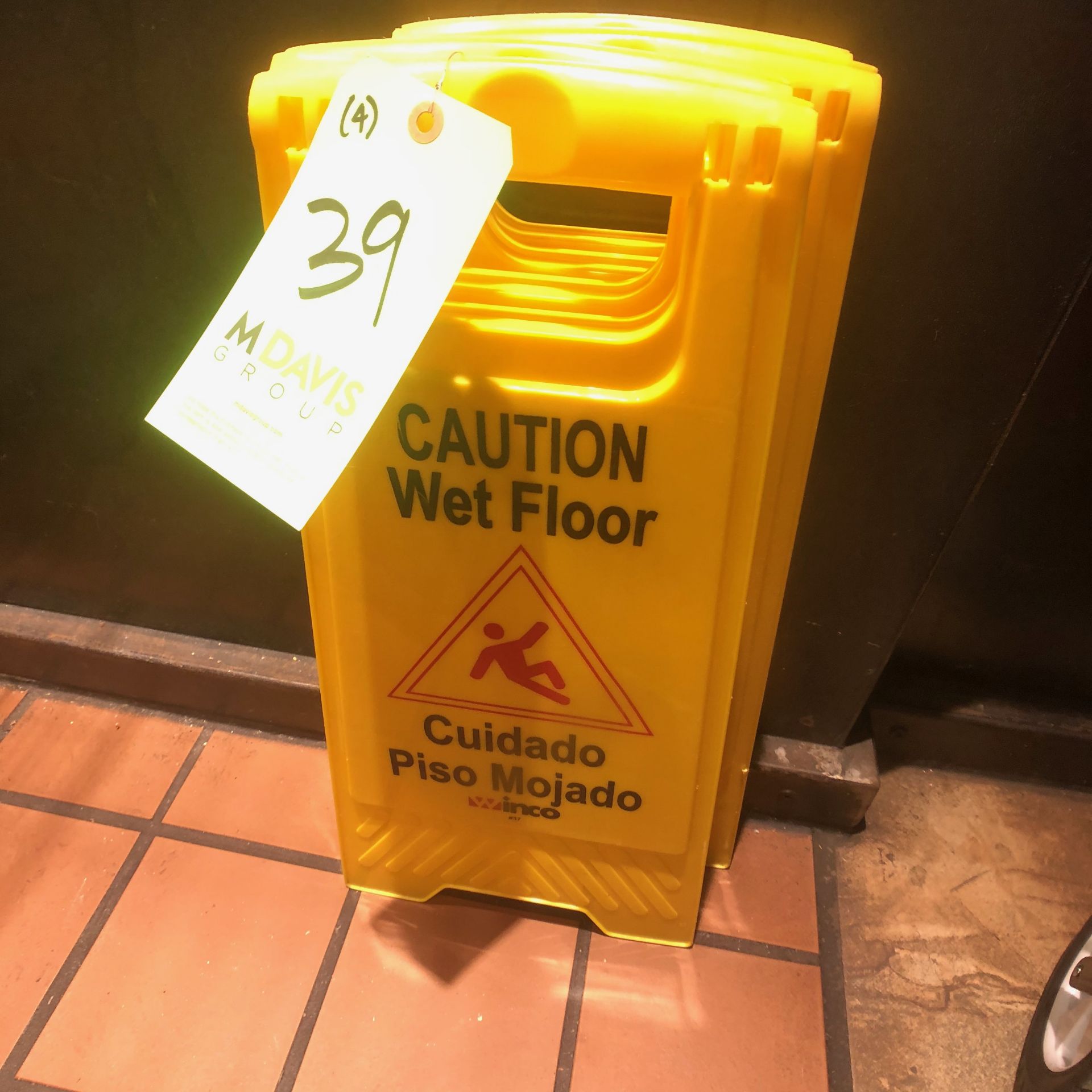 (4) Winco Yellow Caution Wet Floor Signs - Image 2 of 3