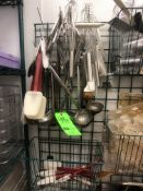 Assorted S/S Whisks, S/S Laddels, S/S Tongs, Spatulas