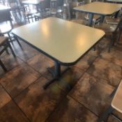 (10) 2-Person Tables with (20) Walsh Simmons Seating Chairs, Approx. 2'6" L x 24" W