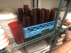 20 oz Plastic Cups (Approx. 25)(Note: Includes Blue Dish Rack)