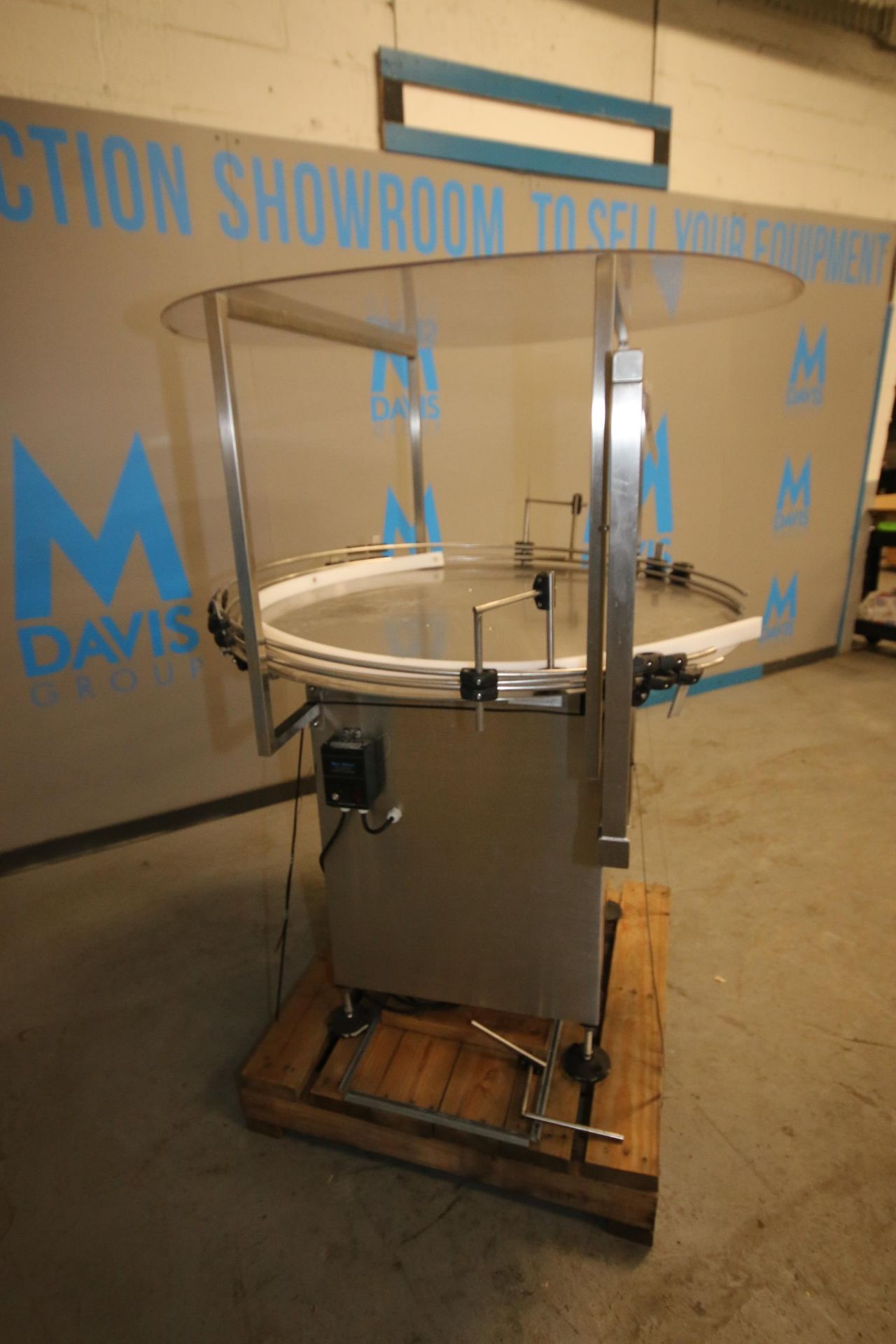 Inlne Filling Systems Aprox. 45" Dia. S/S Accumulation Table, S/N 330000, Includes Plexi-Glass - Image 4 of 8