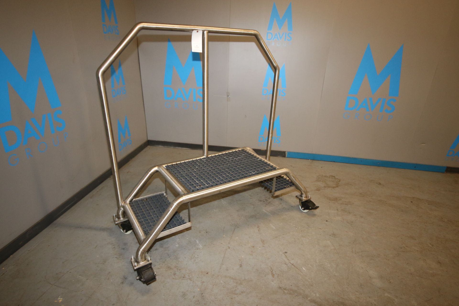 S/S 2-Step Portable Platform, with Plastic Grating & S/S Hand Rail, Overall Dims.: Aprox. 67" L x - Image 2 of 4