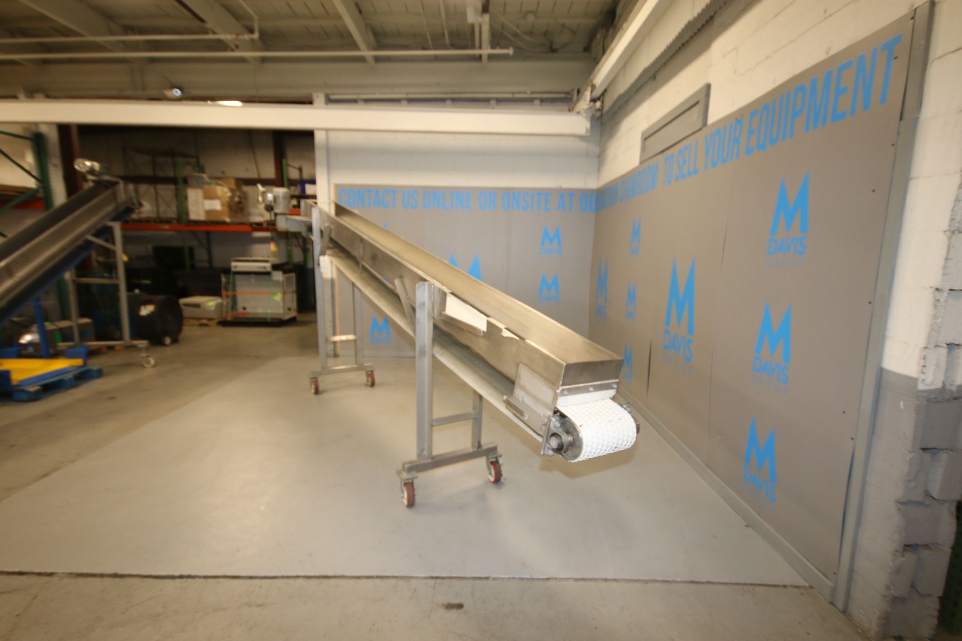 S/S Incline Conveyor, with Aprox. 11" W Rubber Belt, with Sterling 1 hp S/S Clad Motor, Overall - Image 3 of 10