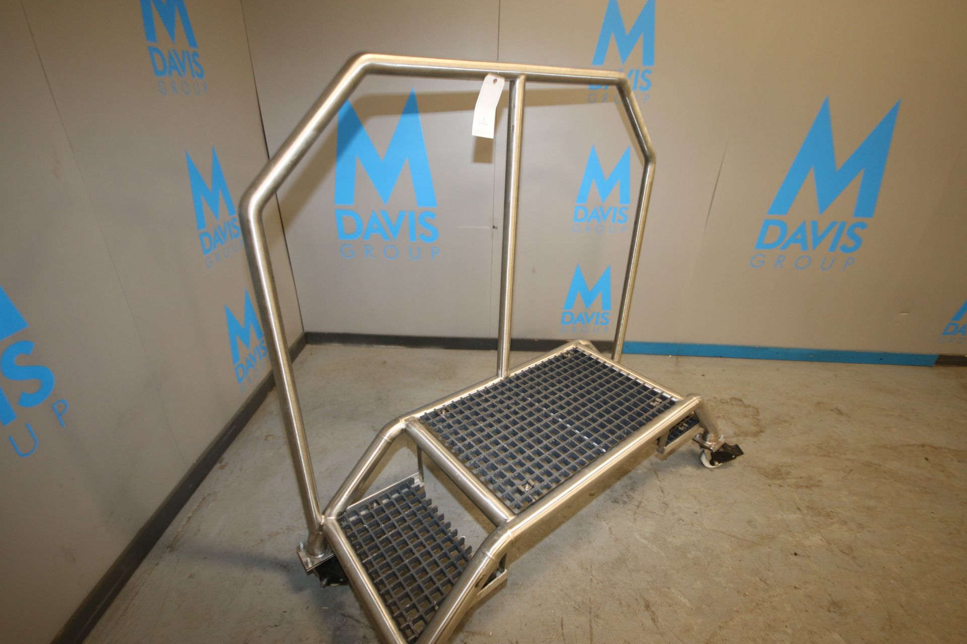 S/S 2-Step Portable Platform, with Plastic Grating & S/S Hand Rail, Overall Dims.: Aprox. 67" L x - Image 4 of 5