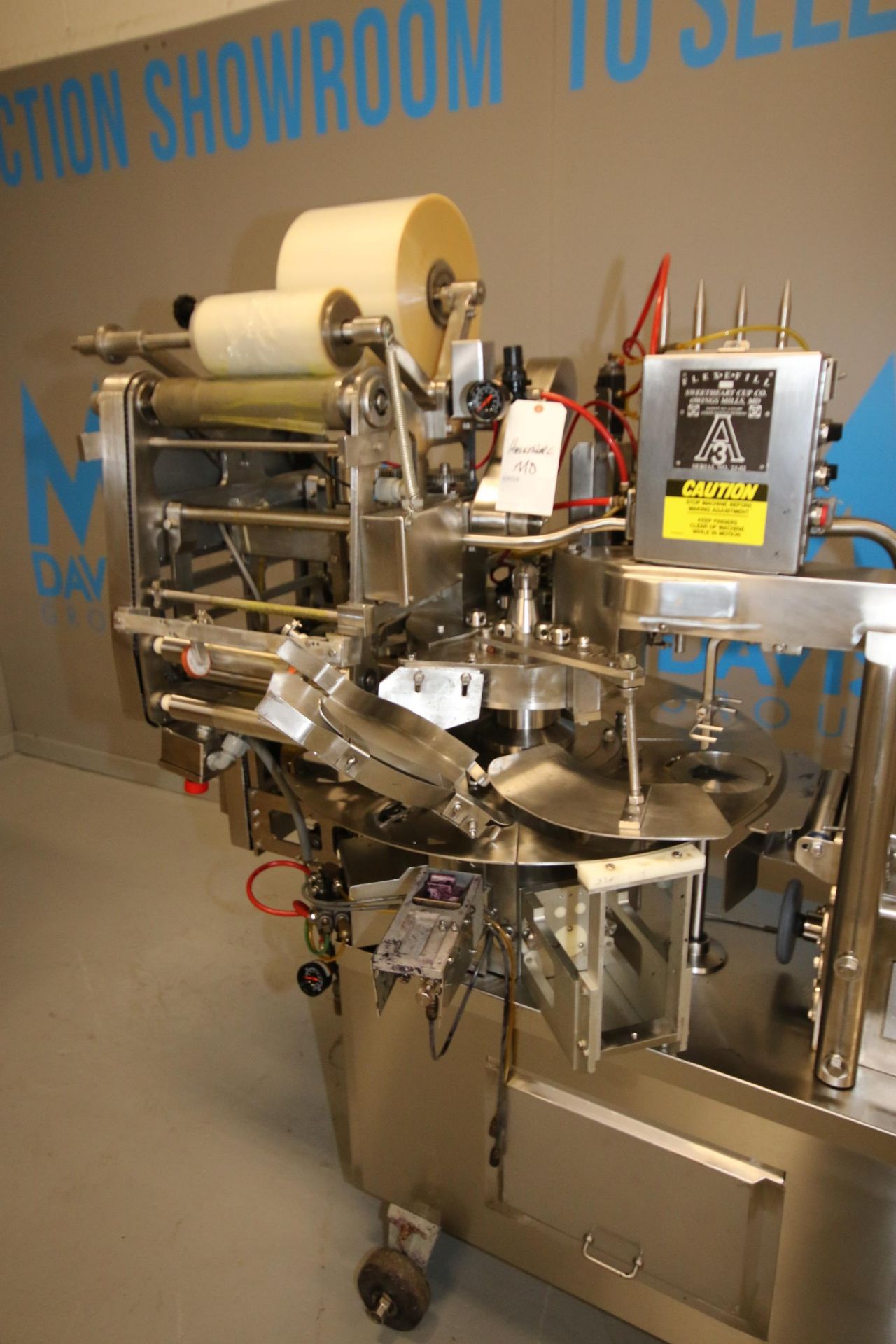 Sweetheart Cup. Co. / Flexefill 8 - Station Rotary S/S Cup Sealer, S/N 23-02, Set - Up with 5.5" - Image 3 of 12