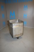 S/S Portable Totes, Internal Dims.: Aprox. 24" L x 24-1/2" W x 31" Deep, with (4) Bottom Mounted