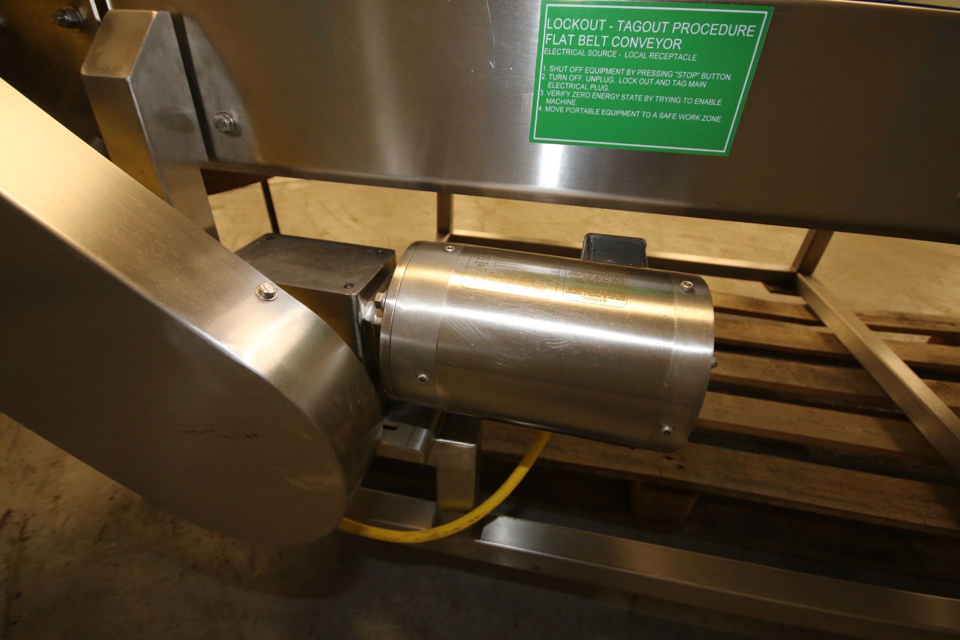 S/S Power Belt Conveyor System, with Rubber Belt, with 3/4 hp / 1750 rpm S/S Clad Drive Motor, 208 - - Image 6 of 6