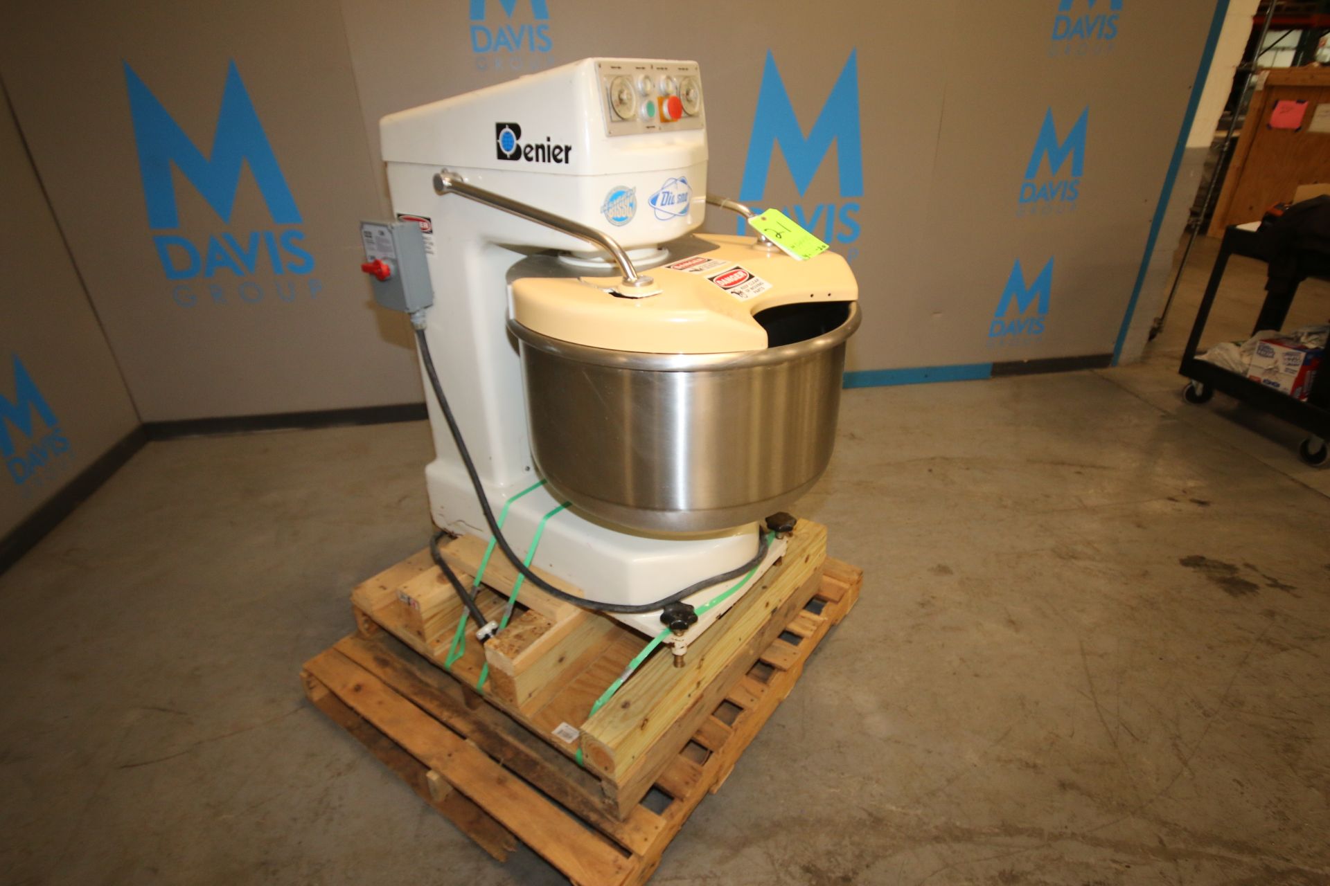 Benier Diosna Spiral Mixer, Model Mach. Type SP 80 D, SN 9614 - 2964, with 25" W x 15" H S/S - Image 5 of 9