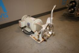 Fristam 5 hp Centrifugal Pump, M/N FP722-145, S/N FP7221002780, with Baldor 3450 RPM Motor, with