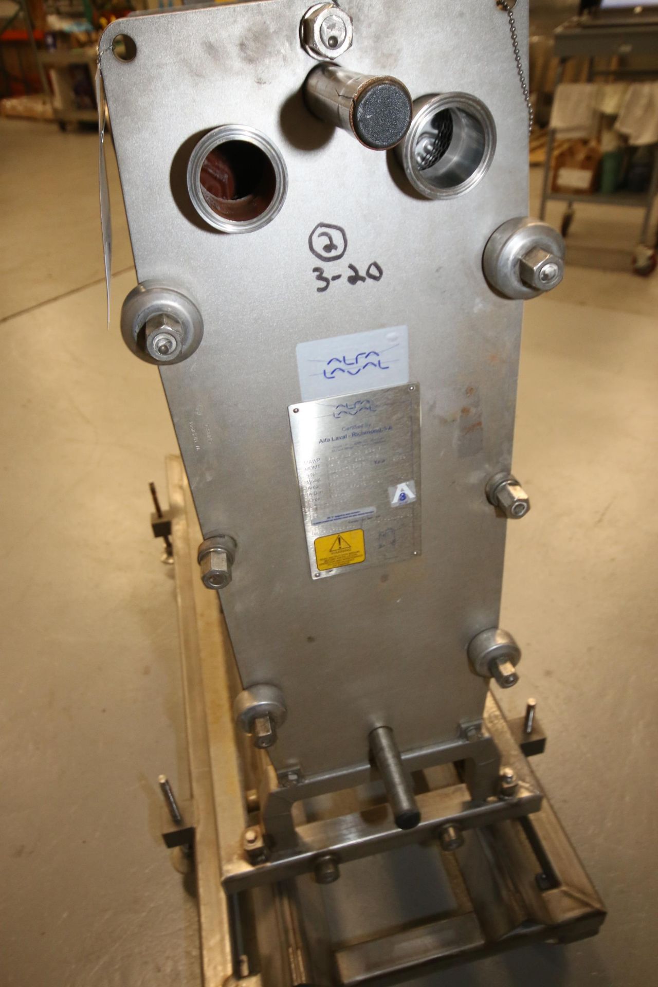 Alpha Laval 2-Section S/S Plate Heat Exchanger, M/N M6-MBASE, S/N 30110-67387, MAWP: 145 PSI @ 294 - Image 10 of 11