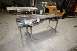 S/S Accumulation Conveyor, with (3) Aprox. 6" W Conveyor Chains, Overall Dims.: Aprox. 102" L x