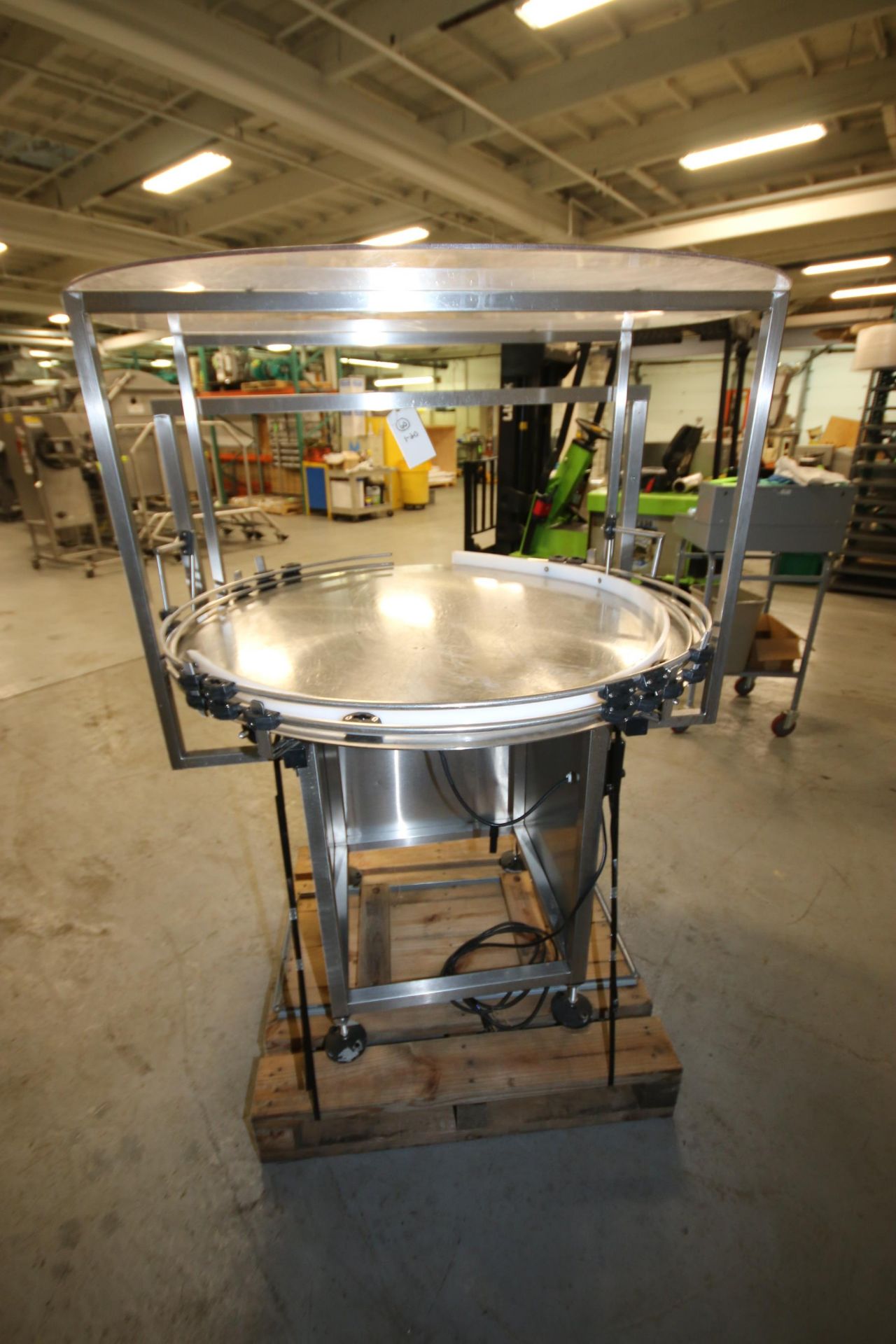 Inlne Filling Systems Aprox. 45" Dia. S/S Accumulation Table, S/N 330000, Includes Plexi-Glass - Image 6 of 8