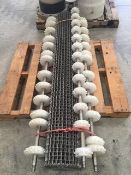 S/S Mesh Conveyor Belt, Aprox. 12' L x 6' W, with Various (3) S/S Shafts, with UHMW Gears to Match