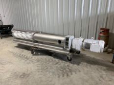 Sepex 15 hp Progressive Cavity Pump, Model BCSO 70-12 with 4" Tri-Clamp Connections on Ports