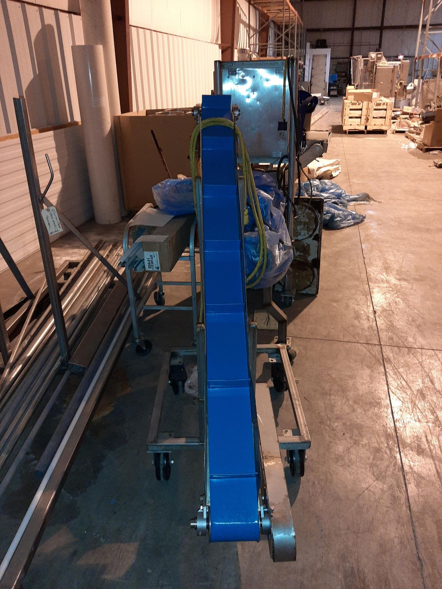 Stainless Steel Belt Incline Conveyor 8.5" W, Model , S/N , Owner Item Number 16, (Located in