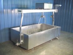 Damrow 3400 lb. (400 Gal.) Jacketed Rectangular Cheese Vat with Stoelting Overhead Agitation