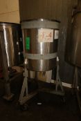 Aprox. 100 Gal. S/S Single Wall Tank, Internal Tank Dims.: Aprox. 30" Dia. x 36" Tall, Mounted on