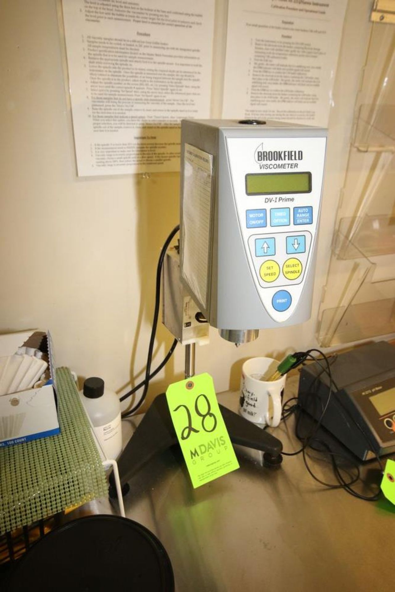 Brookfield Viscometer, M/N DV-I Prime, Mounted on Stand with Power Cord (LOCATED IN BEAVER FALLS, - Image 2 of 2