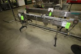 Pharmafill Straight Section of S/S Product Conveyor, Overall Dims.: Aprox. 77" L x 4-1/2" W