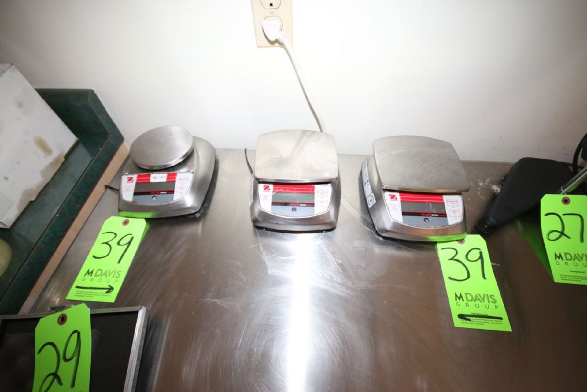 Ohaus S/S Lab Scales, with Digital Read Outs, Platforms Aprox.: 6" L x 6" W (LOCATED IN BEAVER