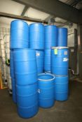 Greif 55 Gal. Plastic Barrels, with Rings & Lids (LOCATED IN BEAVER FALLS, PA) (Rigging, Loading &