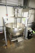 Aprox. 120 Gal. S/S Kettle, M/N LS-100, S/N 920263, MDMT 32 F @ 25 PSI, MAWP 25 PSI @ 267 F, with