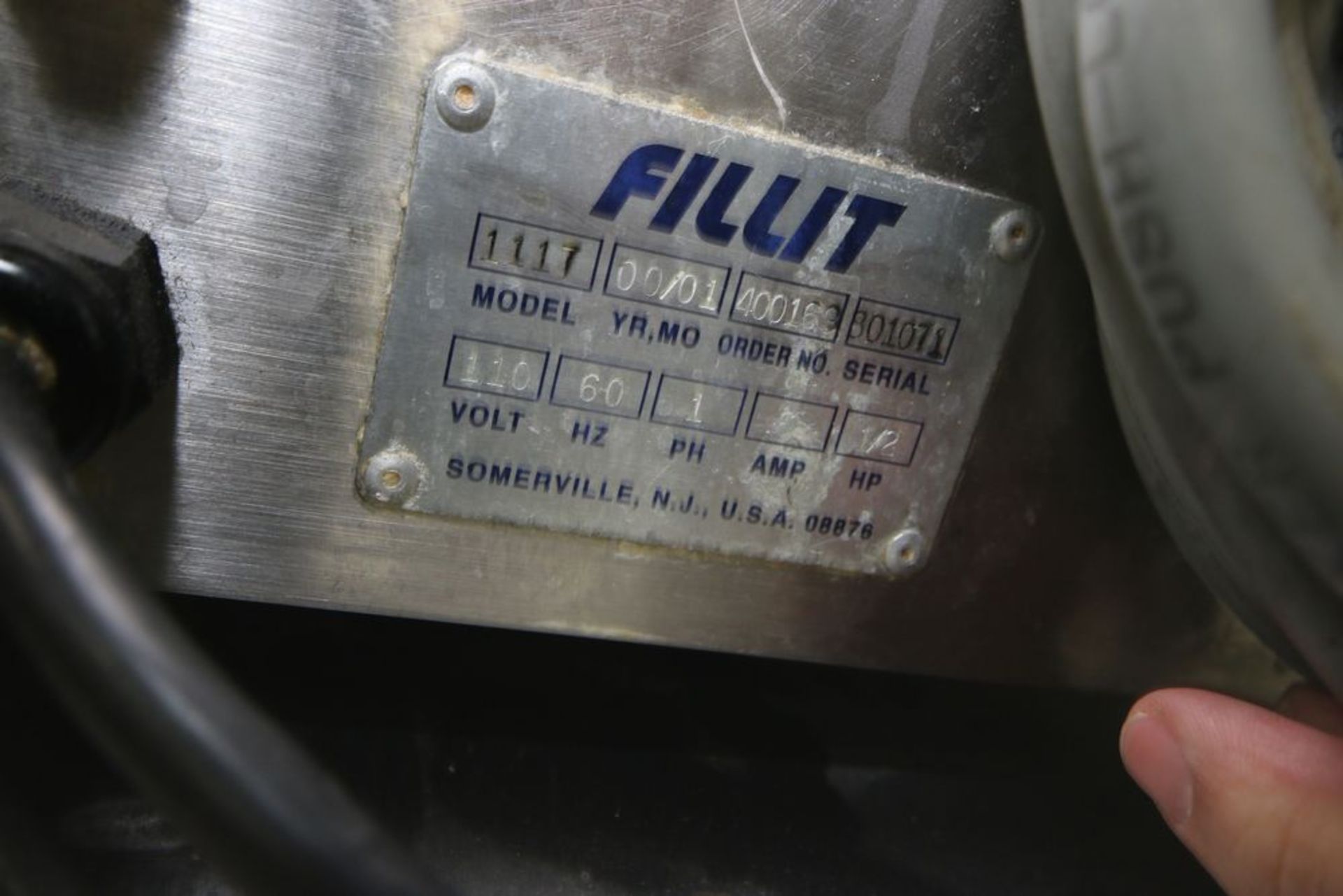 Fill-IT Single Head S/S Filler, M/N 1117, S/N 801071, 110 Volts, 1 Phase, with Operating Manual, - Image 5 of 5