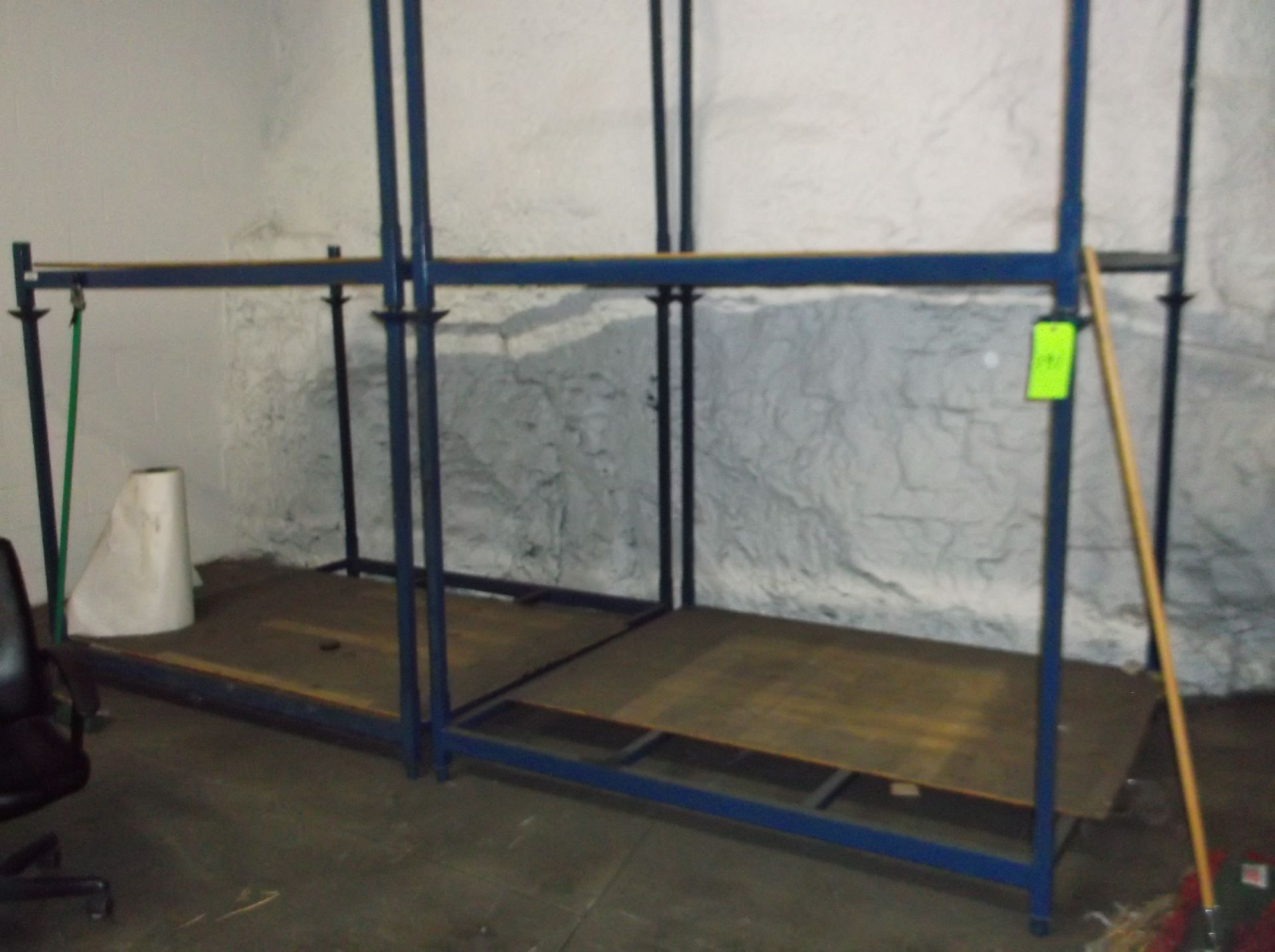 Blue Stacking Racks, with (10) 6' x 5'6" Base & (34) 48" Uprights (LOCATED IN BEAVER FALLS, PA)