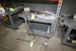 Assorted S/S Agitation Shafts, with S/S Paddles, Includes Uline Push Cart (LOCATED IN BEAVER