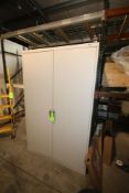 Double Door Cabinets, (1) Mounted on Portable Frame, Overall Dims.: Aprox. 48" L x 24" W x 78" H (