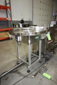Pharmafill Aprox. 35-1/2" Dia. S/S Accumulation Table, M/N TTF35T, S/N 1111, Type AD0924-2, Weight