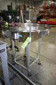 Pharmafill Aprox. 35-1/2" Dia. S/S Accumulation Table, M/N TTA36, S/N 1103, Type AD0924-3, Weight