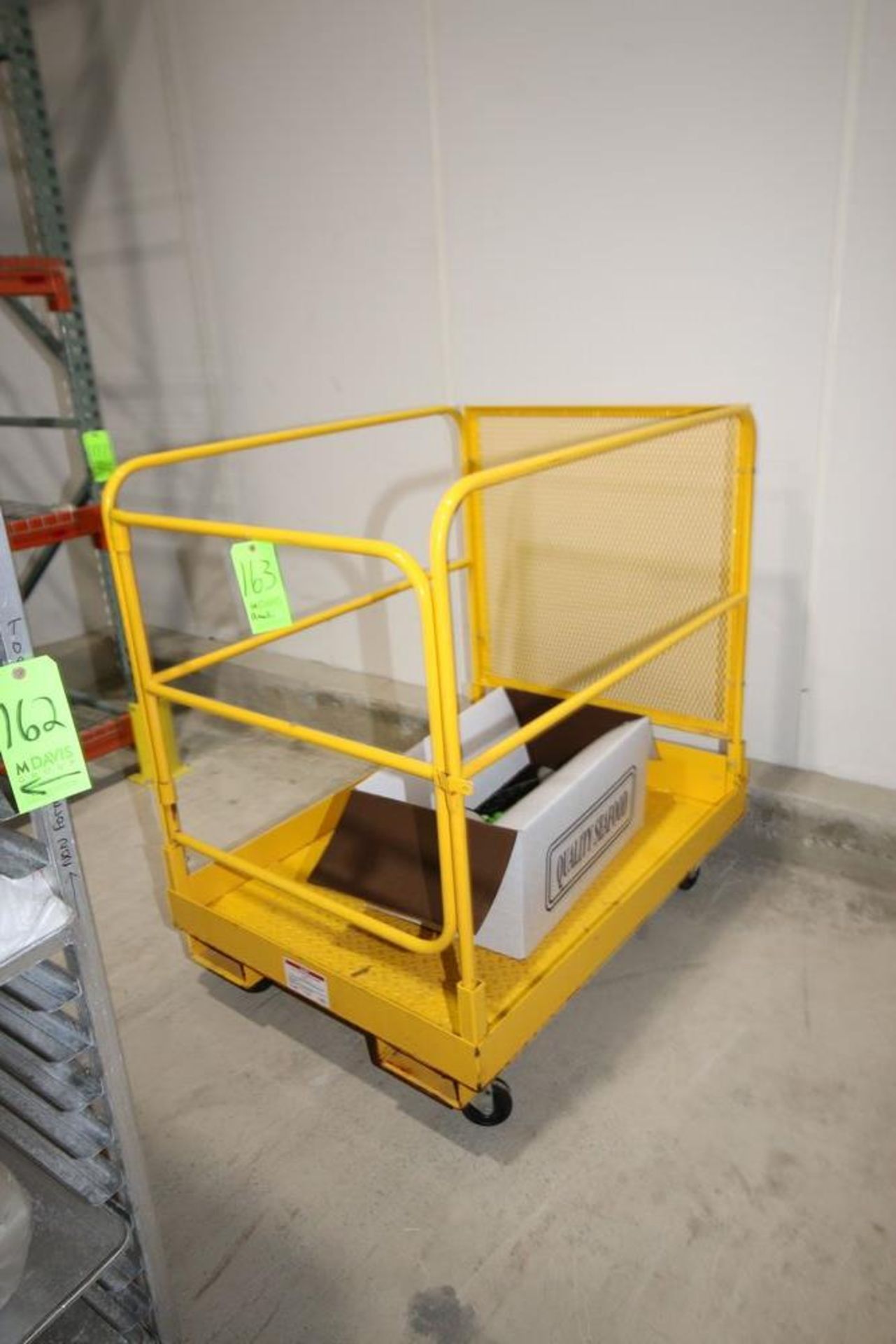 Uline Portable Forklift Man Cage Attachment, with Harness, with Hand Rails (LOCATED IN GLOUCESTER,