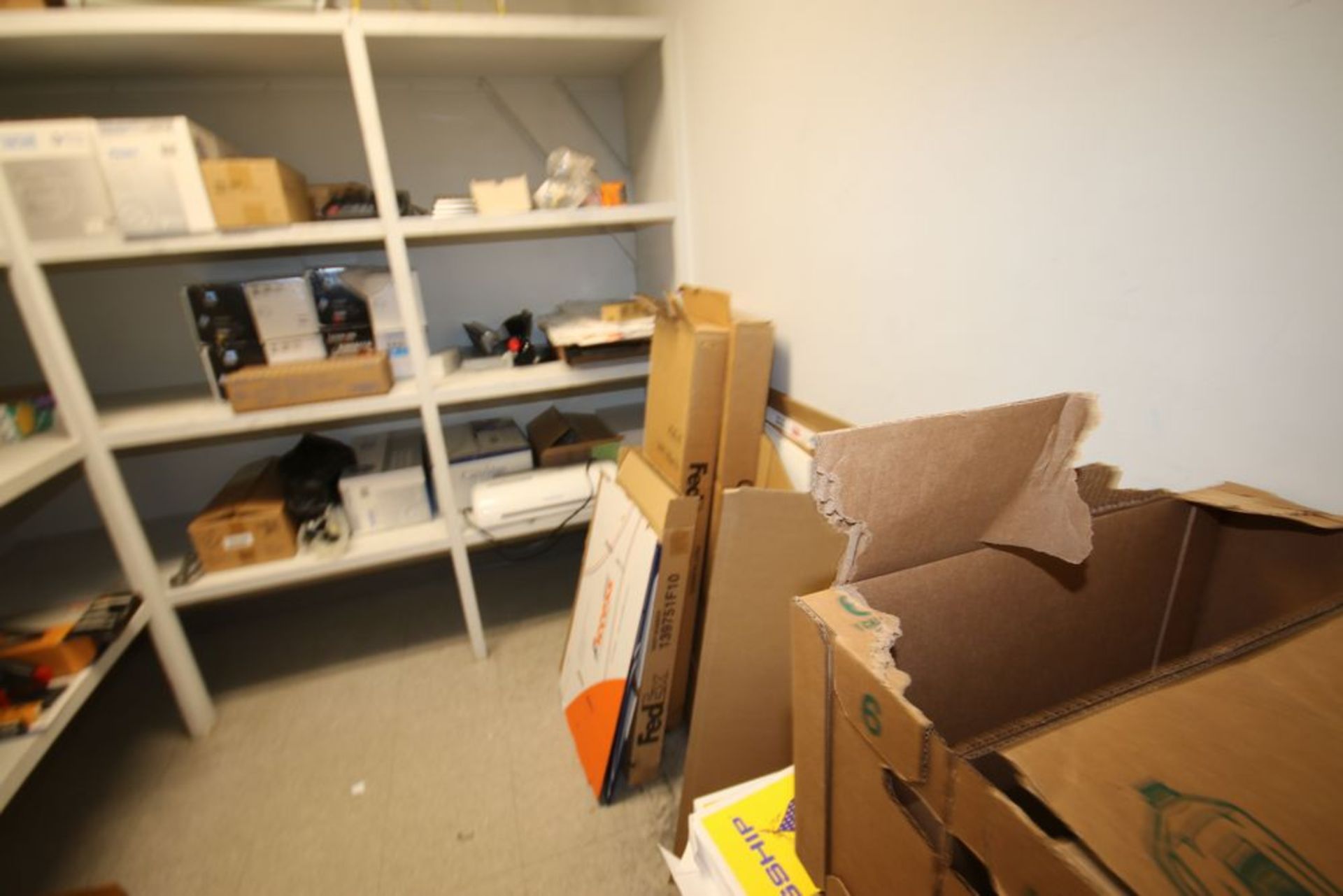 Contents of Office Supply Cabinet, Includes Clipboard, Printer Ink, Gallons of Drinking Water, - Image 4 of 6