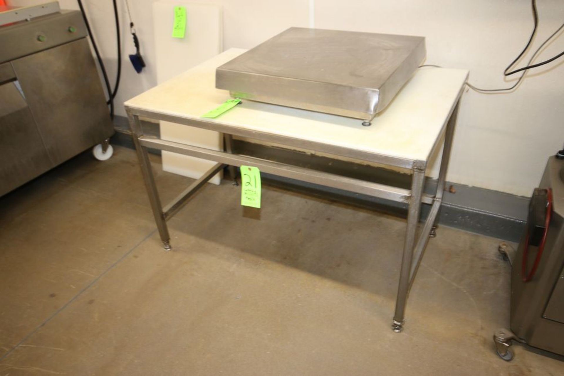 S/S Cutting Table, with Cutting Board Type Table Top Surface, Overall Dims.: Aprox. 46-1/2" L x - Image 2 of 4