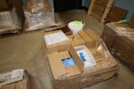 Remaining (3) Pallets in the Room, with Assorted Boxes with Plastic Rolls, and Other Contents--See