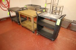 Plastic Push Carts, Assorted Sizes (LOCATED IN GLOUCESTER, MA) (Rigging, Handling & Site