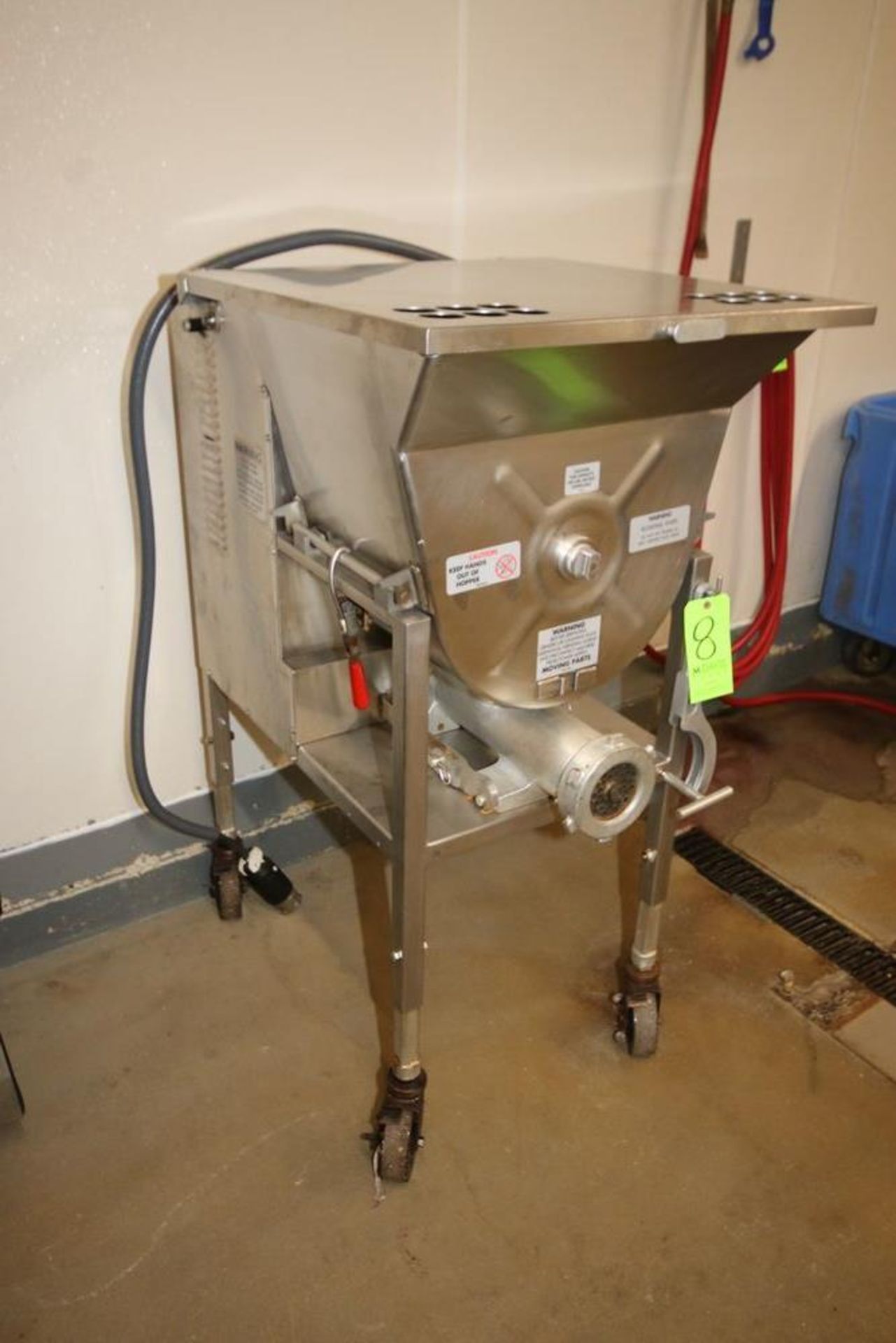 Hollymatic S/S Mixer Grinder, M/N 175, S/N 1753072, with 7.5 hp Motor, 200 Volts, with S/S Disch