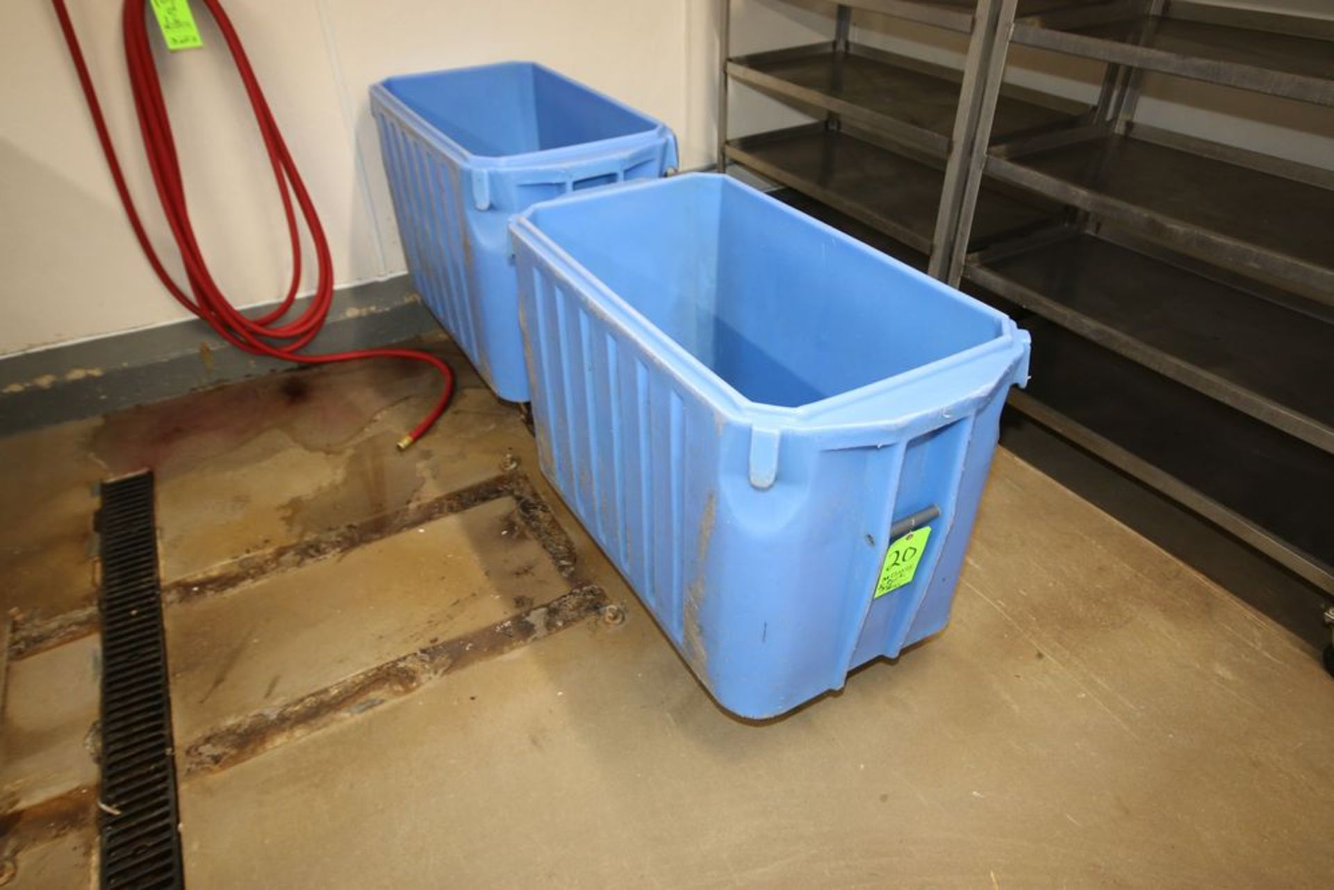 Portable Ice Bins, Mounted on Casters, Internal Dims.: Aprox. 35-1/2" L x 19" W x 24" Deep (
